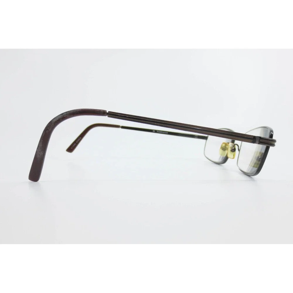 Van Heusen Brett BRN Eyeglasses Rectangular Metal Frame Brown 54-19-140 Eyewear